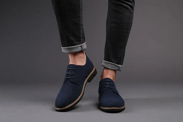 Fashion-forward lace-up flats in durable materials.