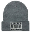 Model wearing Urban Pulse Knit Cap, highlighting its versatility in urban fashion.
