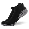 Low cut no-show socks in gray, featuring moisture-wicking fabric for cool, dry feet.