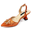Embellished High Heel Sandals with Crystal Detailing