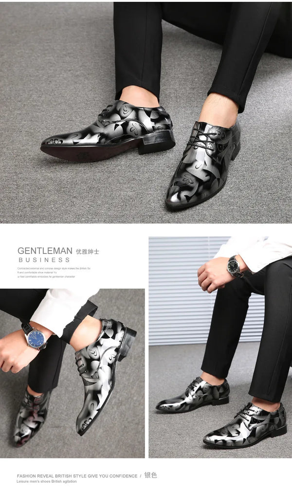 Stylish and comfortable floral men's Oxford shoes for any formal event.