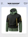 Men's hooded windproof jacket for outdoor sports, lightweight, breathable, perfect for autumn and winter adventures.
