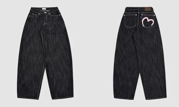 Detail of the mid-waist fit on Sunset Boulevard Jeans for comfort.