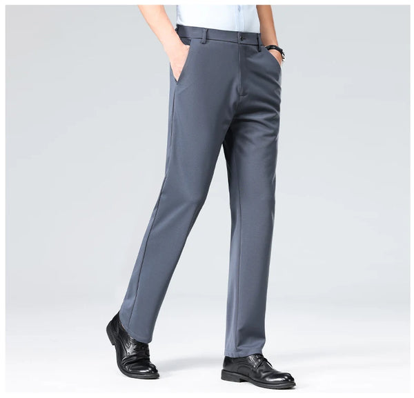 Elastic waist suit pants perfect for meetings and casual outings
