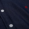 Trendy men's embroidered denim shirt with loose fit, single-breasted closure, and turn-down collar for stylish casual wear.