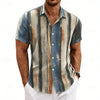 Vintage-inspired polyester poplin shirt with functional chest pocket and single-breasted closure