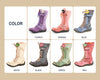 Brown leather winter boots with plush interior and stable flat heel