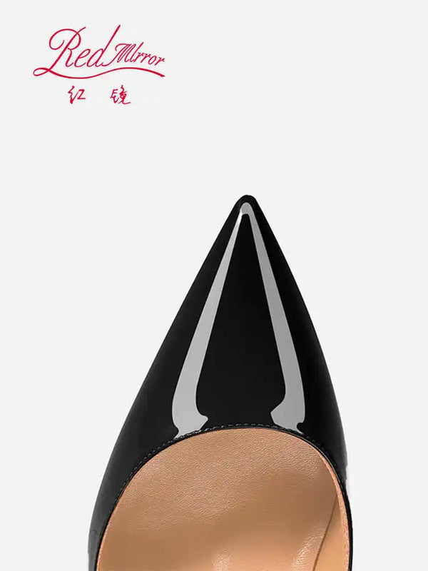 Luxury party pumps featuring pointed toe design and super high thin heel
