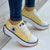Women's breathable canvas platform sneakers with true-to-size lace-up fit