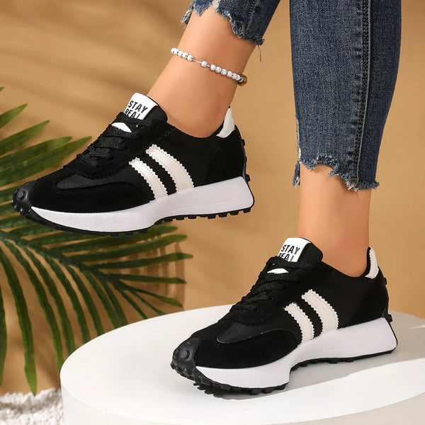 Comfortable women's sneakers featuring artisan patchwork textile details