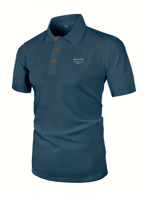 Everyday casual polo for men with flexible elastane blend