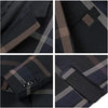 Elegant plaid 3-piece men's suit for formal occasions, featuring a single-breasted jacket and flat-front pants in premium pol