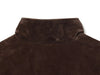 Contemporary brown outerwear featuring elevated collar and bag-free pocket solution