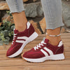Comfortable patchwork sneakers featuring low-profile heel and secure fit