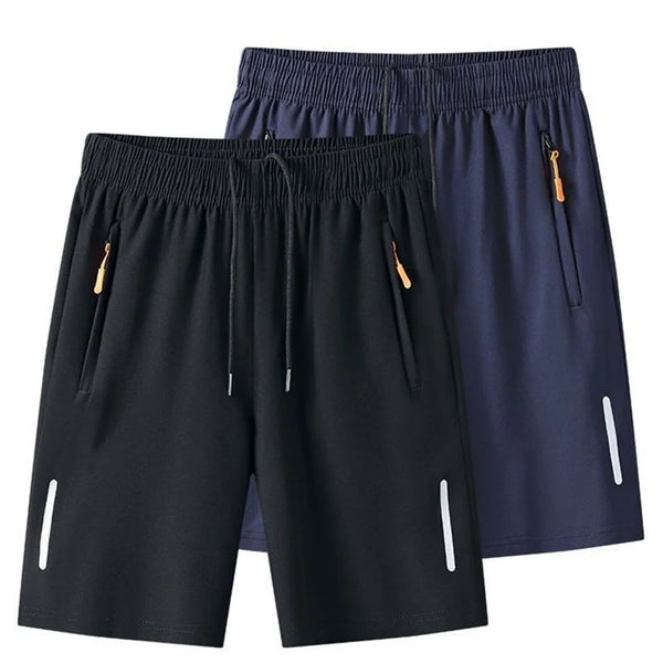 Detail shot of elastic waistband and drawstring on ice silk shorts