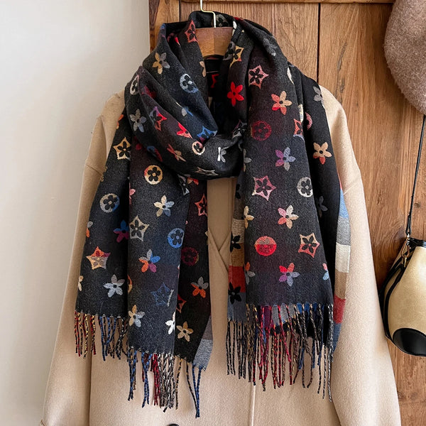 Warm blanket wrap in a cozy design, showcasing its versatility and elegance.