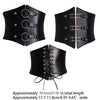 Chic wide corset belt for women in black PU leather, perfect for body sculpting and stylish waist support.