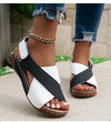Comfortable women's sandals with 3-5cm wedge heel and soft PU lining