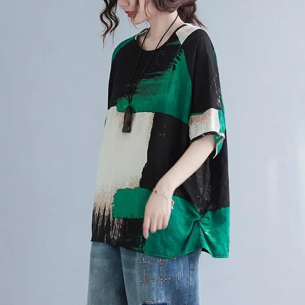 High-quality women's tee in light olive, perfect for summer wear.