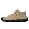 Durable men's footwear with weather-resistant construction