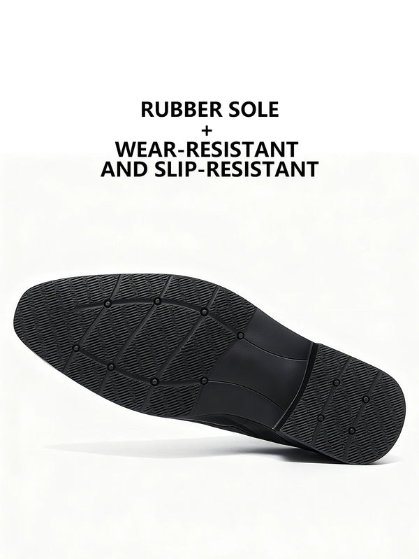 Versatile leather dress shoes with monk strap closure for men