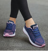 Lightweight white sneakers with multi-color trim for active women