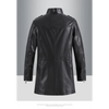 Men's waterproof trench coat in neutral color, perfect for business casual style and urban commuting in spring and fall.