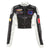 Chic PU leather Y2K motorcycle jacket for women with trendy letter print, perfect for casual outings in spring and autumn.