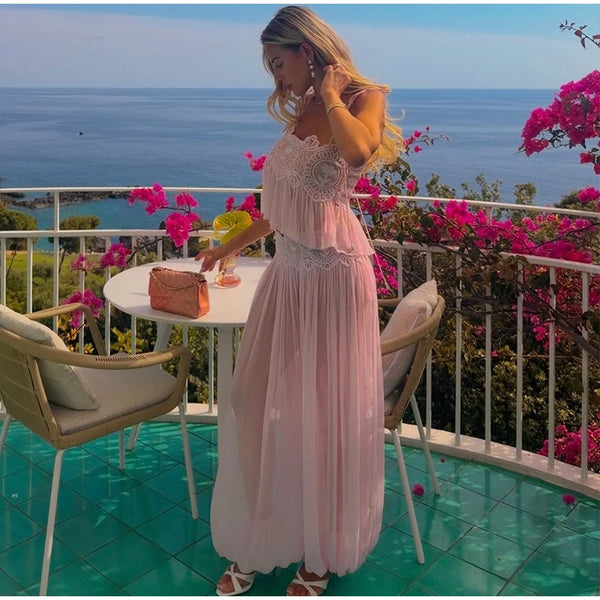 Versatile white formal set styled for cocktail party occasion