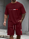 Casual two-piece outfit with functional pockets and adjustable waistband