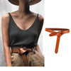 Premium knot cowhide leather belt for women, adjustable, chic, versatile for casual and formal wear, fits 27.56-35.43 inches.