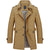 Sleek Men's Casual Business Trench Coat in high-quality polyester with turn-down collar and single-breasted closure.