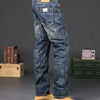 Men's slim fit jeans in vintage wash, ideal for spring and autumn seasons.