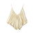 Sophisticated backless camisole in lustrous satin with pleated front