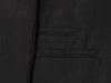 Modern blazer featuring stand collar and functional pockets
