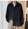 Men's Hollow Out Mesh Long-Sleeve Shirt in black and apricot, featuring breathable design and tailored fit for stylish comfor