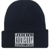 Urban Pulse Knit Cap in black, made from premium acrylic for warmth and style.