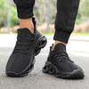 Breathable mesh athletic sneakers for men in solid color with lace-up closure