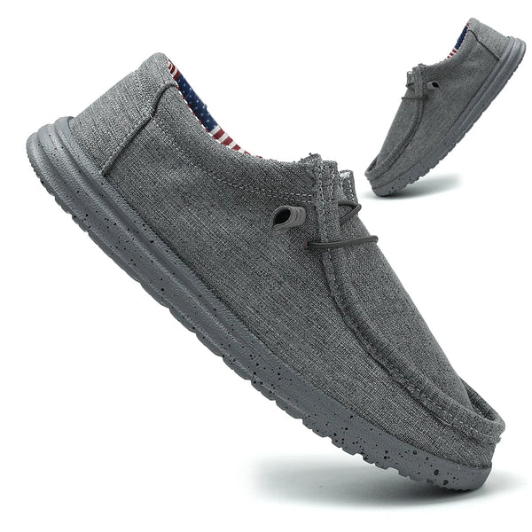 Breathable summer loafers for men with easy slip-on and cotton interior