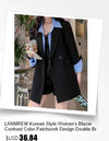Minimalist cotton linen coat featuring single-breasted design and timeless silhouette