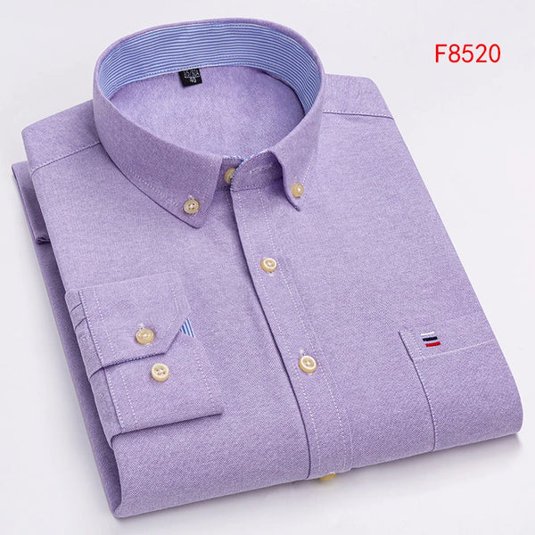Men's Oxford Confidence Shirt in deep burgundy, stylish and professional.