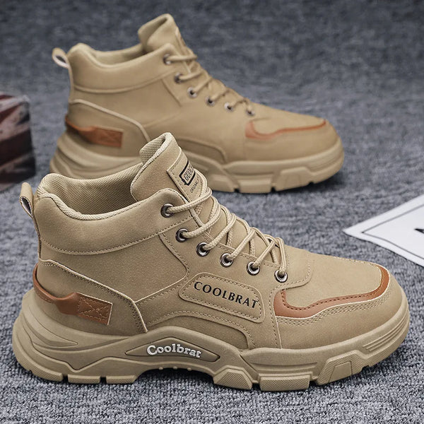 Winter Vanguard boots with a focus on their handcrafted quality.