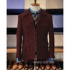 Vintage tweed herringbone men's blazer with four pockets, notched collar, and single-breasted design for stylish occasions.