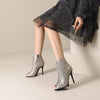 Bold ankle boots with exotic snake pattern and comfortable fit