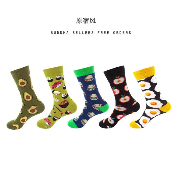 Eye-catching patterned socks for men, a conversation starter accessory.