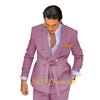 Elegant men's wedding suit, double-breasted 2-piece, tailored wool, perfect for grooms and formal occasions.