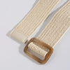 Chic woven belt for women, minimalist summer style, adjustable, lightweight, perfect for casual or dressy looks.