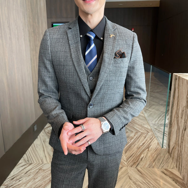 Model showcasing the suit's comfort during a busy day.