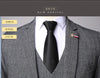 Back view of the slim fit suit, showcasing a seamless tailored look.