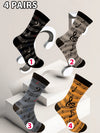 Fashion socks with eye-catching music motifs, ideal for adding flair to any outfit.